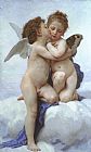 William Bouguereau - Cupid and Psyche as Children painting